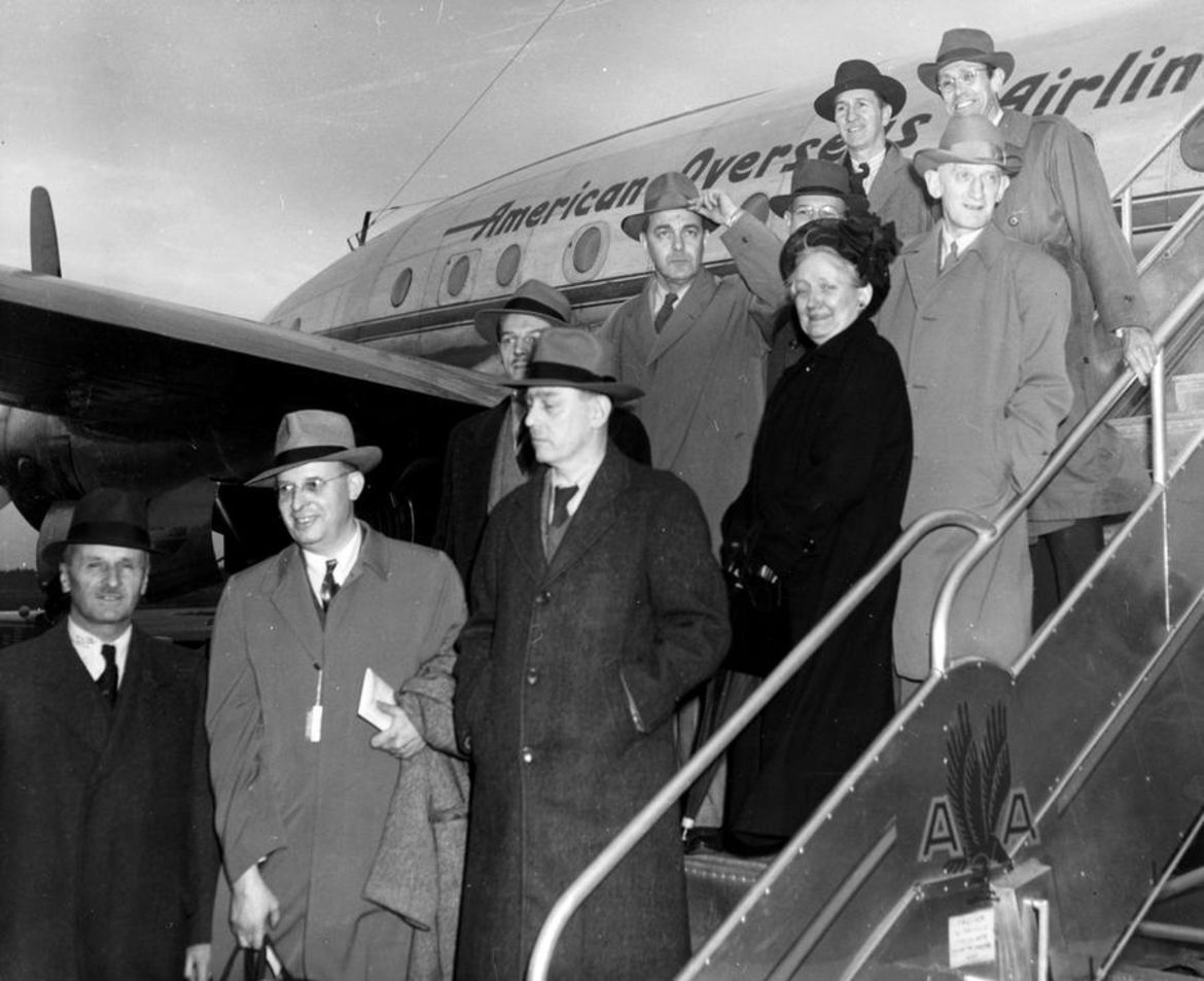 Ankunft der Professoren in Frankfurt, 1948
