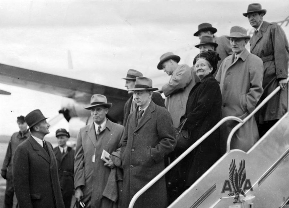 Ankunft der Professoren in Frankfurt, 1948