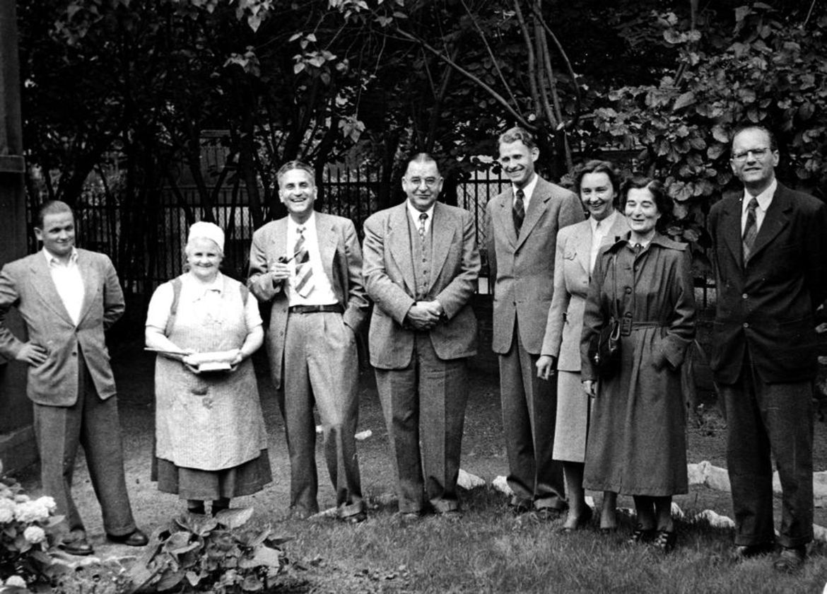 Chicagoer Professoren im privaten Kreis in Frankfurt, 1948